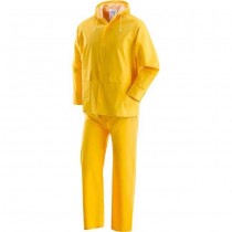 COMPLETO GIACCA E PANTALONE IN PVC GIALLO TG L NERI SPA - 