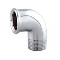 Gomito curva in ottone cromato per tubo flessibile doccia attacco Maschio/Femmina 1/2" IBP BANNINGER ITALIA - ✅ Raccordo a gom