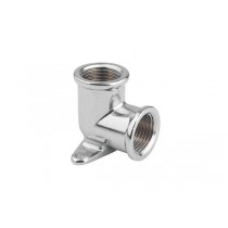 GOMITO OTTONE CROMATO 90° CON FLANGIA FF 1/2" IBP BANNINGER ITALIA - 