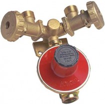 Minicentralina per 2 bombole a gas GPL completa di regolatore - BASSA PRESSIONE - 